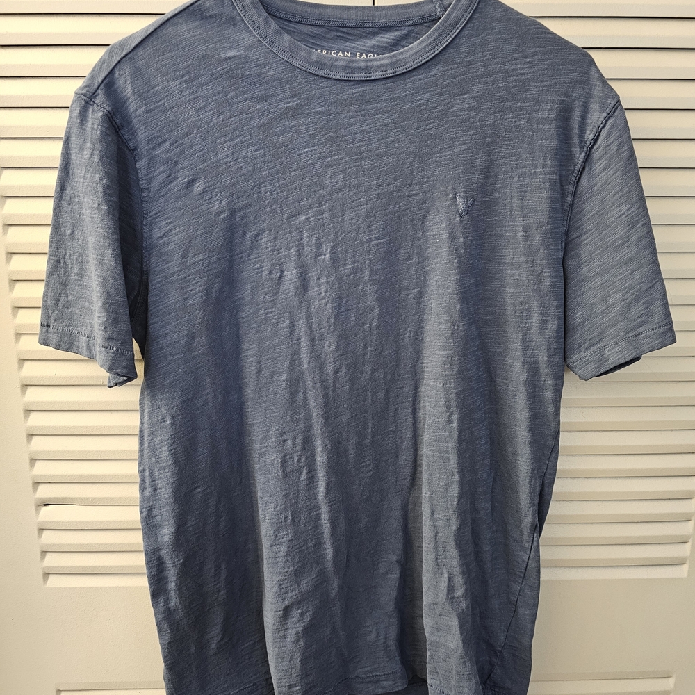 American Eagle Outfitters Heather Blue Short Sleeve Tee - Men's Size Small